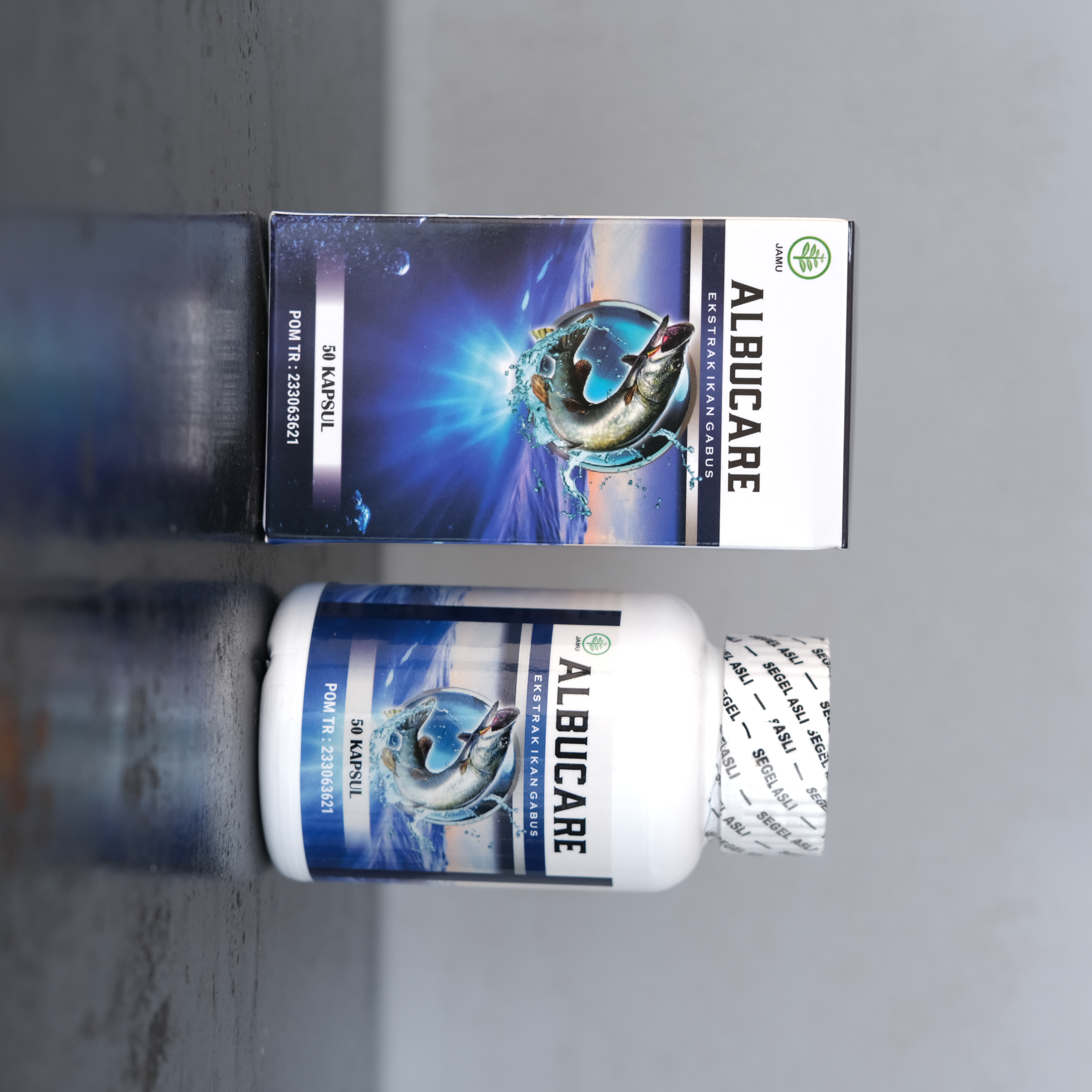 Albucare Ekstrak Ikan Gabus Asli 100% Original Aman Sudah Halal MUI dan BPOM Isi 50 Kapsul